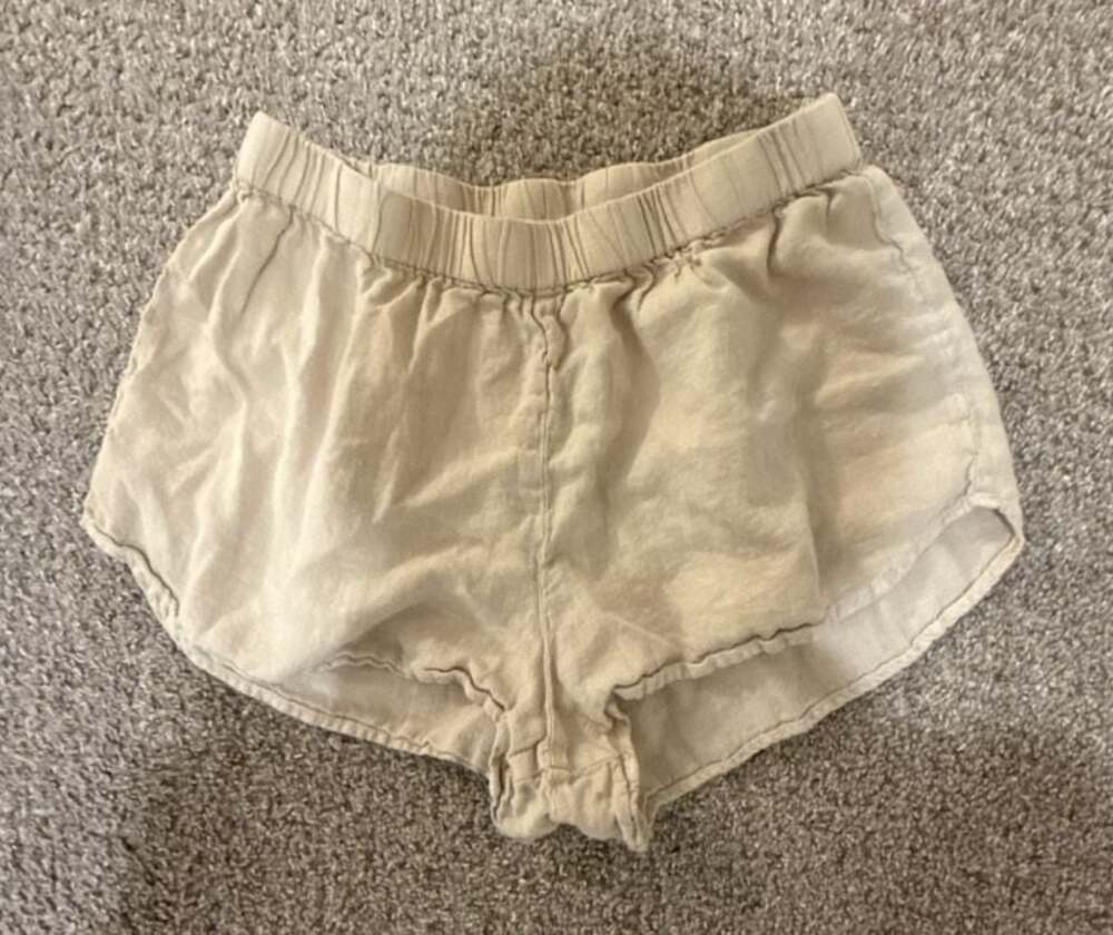 MATE The Label 100% Linen Elastic Waist Shorts Size S